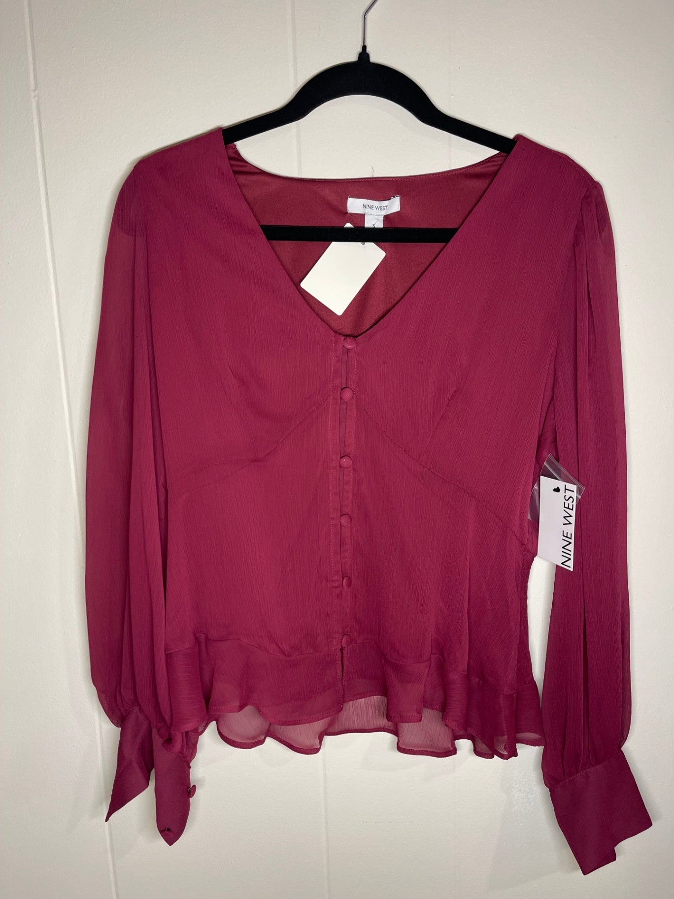 Nine West Long Sleeve Blouse M