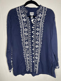 CHICO'S Shirt Navy blue Long Sleeve