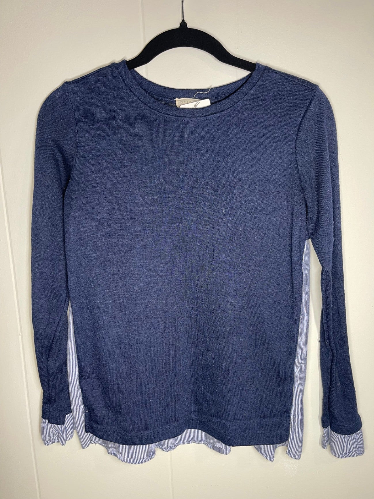 Hayden girls Long Sleeve 13/14 Blue with gray accents